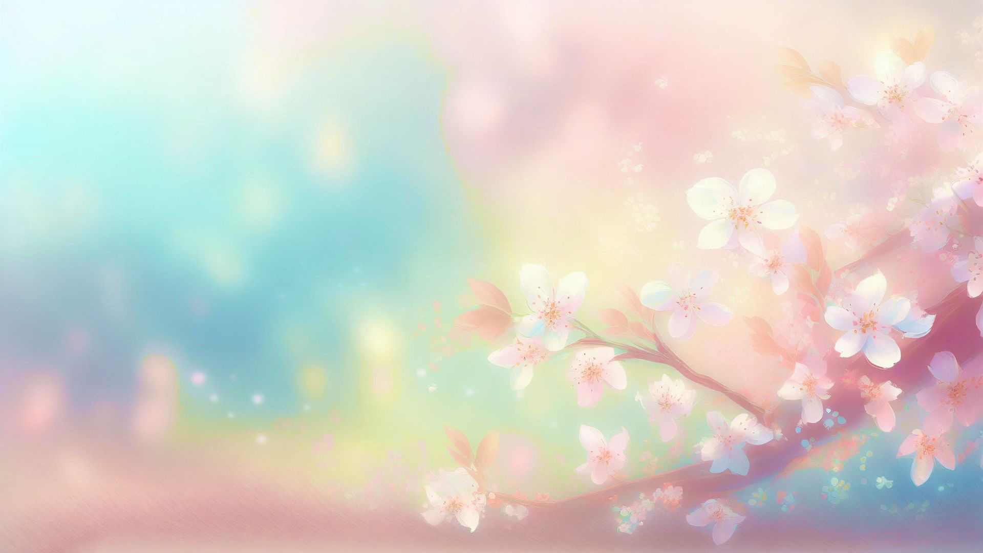 Divin Arome Soldes Boutique -Divin Arome Soldes Boutique Powerpoint Background Spring with Pretty Pastel Cherry Blossoms for PowerPoint Google Slides or Wallpaper